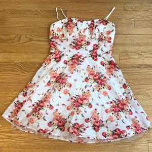 🌷Rue 21 NWT white floral dress straps pink flora